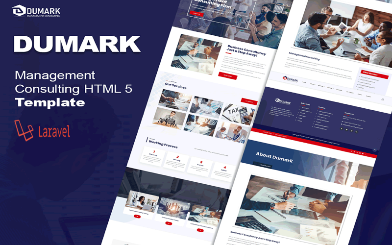 Dumark - hotová HTML šablona Laravel Business Consulting