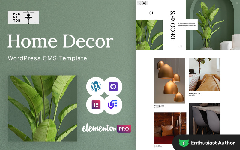 Furnitor — тема WordPress Elementor для мебели и домашнего декора