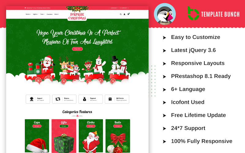 Meglepetés karácsony – Reszponzív Prestashop téma az e-kereskedelemhez