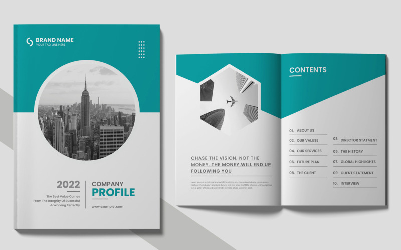 Modèle de conception de brochure de profil d'entreprise