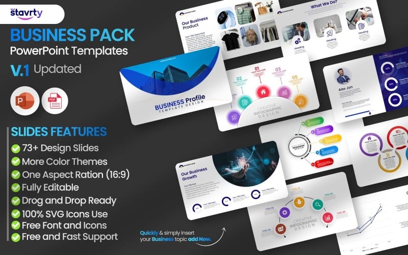 Modèles de présentation PowerPoint de plan d'affaires marketing créatif