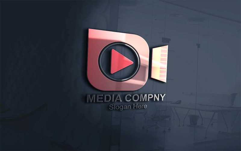Modelo de logotipo de empresa de mídia