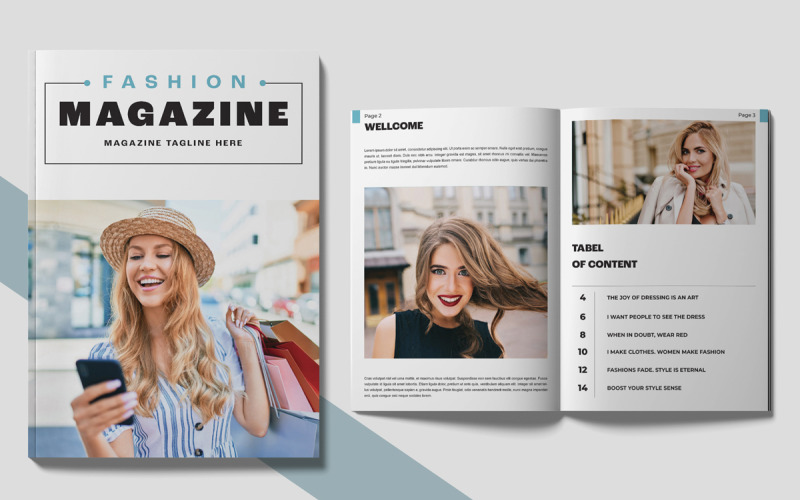 Plantilla para revista InDesign de moda - TemplateMonster