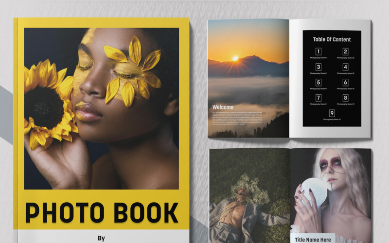 Professionelles Portfolio- oder Fotobuch-Layout