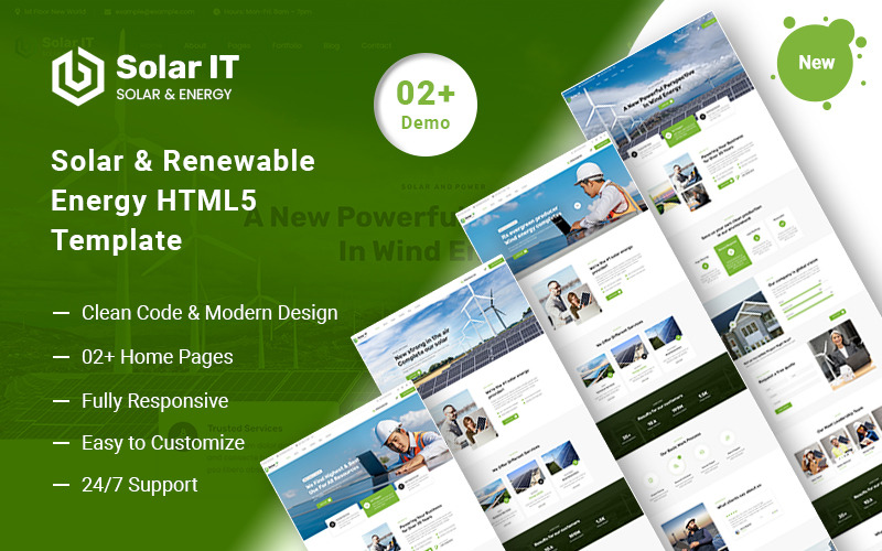 Solar-IT – Solar Renewable Energy HTML5-mall