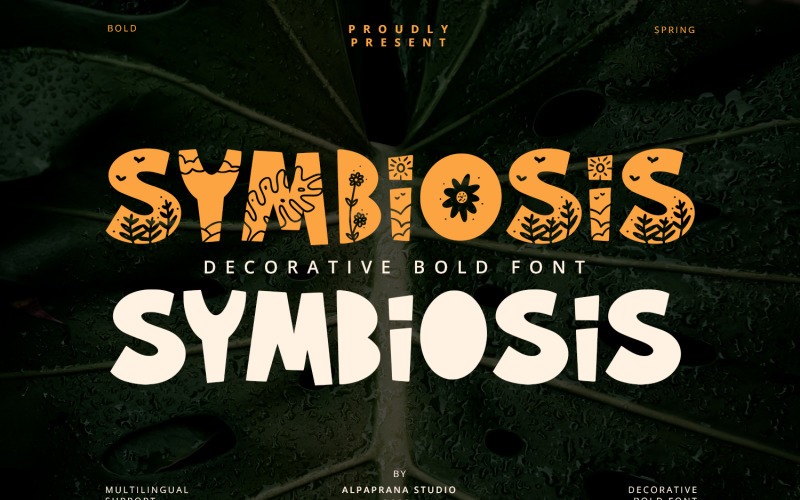 Symbiose - Decoratief lettertype