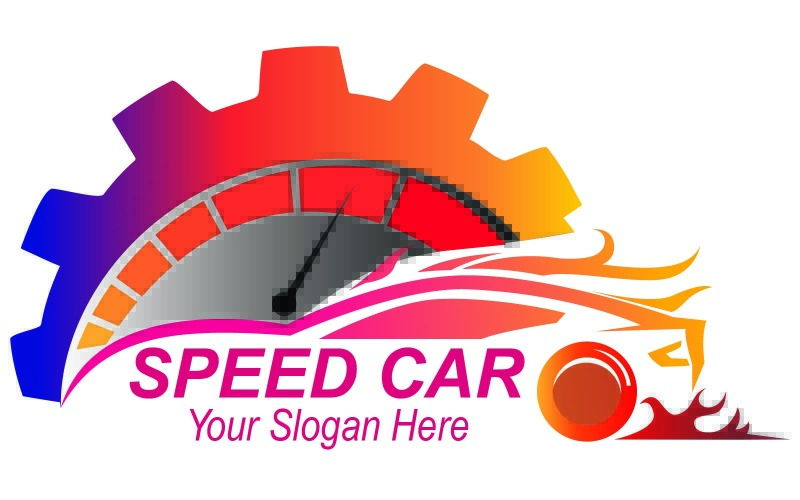 Szablon logo prędkości samochodu dla wszystkich samochodów