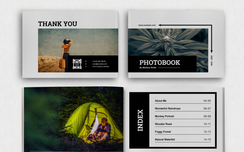 InDesign landschapsfotoboeksjabloon