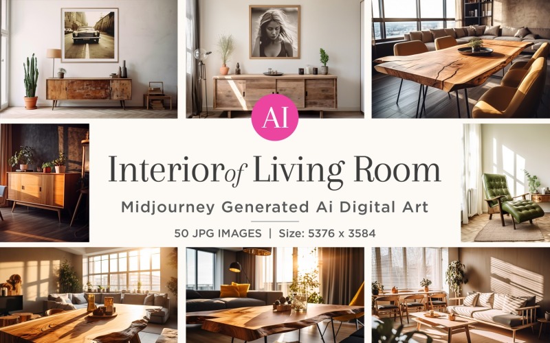 İtalyan Oturma Odası iç Tasarım illüstrasyonu 50 Set V - 18