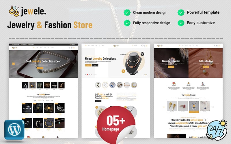 Jewele - Tema de WordPress para tienda de joyería y moda