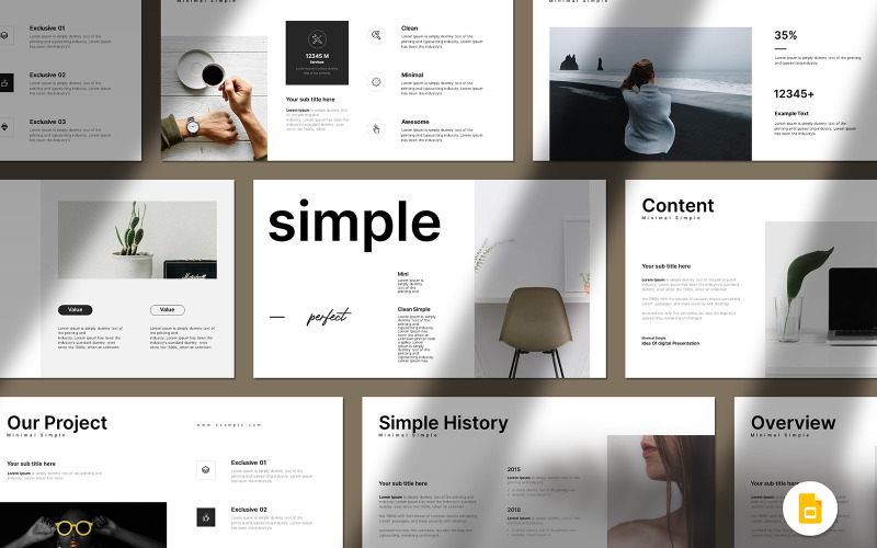 Semplice modello di presentazione di Google Slide