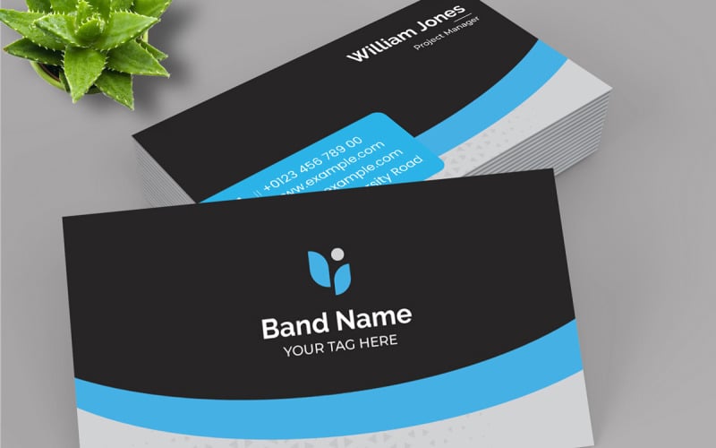 Simple business cards template 376849 templatemonster