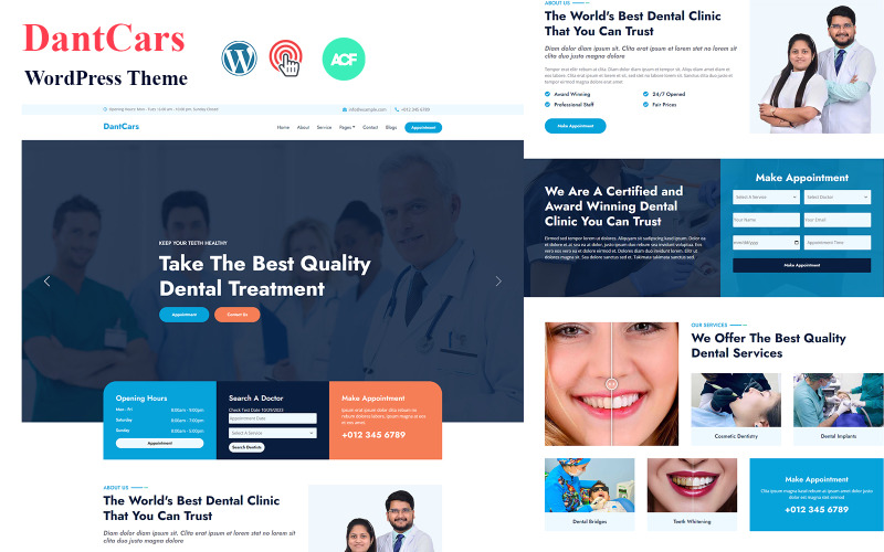 Dantcars Zahnarzt- und Zahnklinik-WordPress-Theme