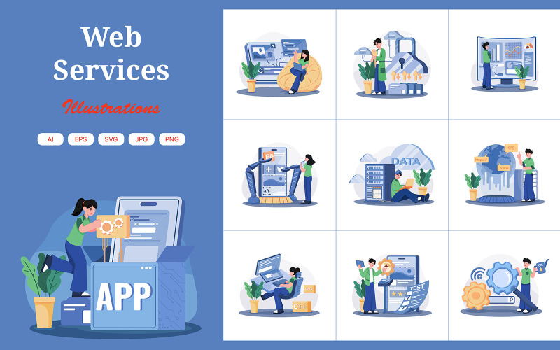 M709_Web Services-Illustrationspaket