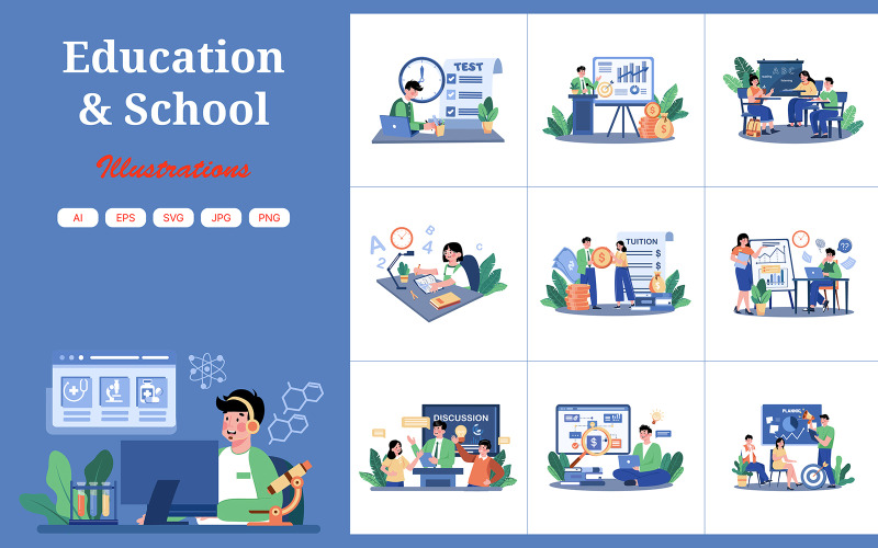 M712_School en onderwijs illustratiepakket 2