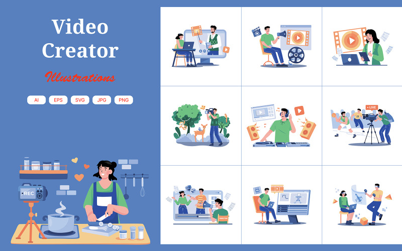 M714_Pakiet ilustracji kreatora wideo 2