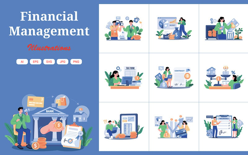 M724_Pack d'illustrations de gestion financière 2