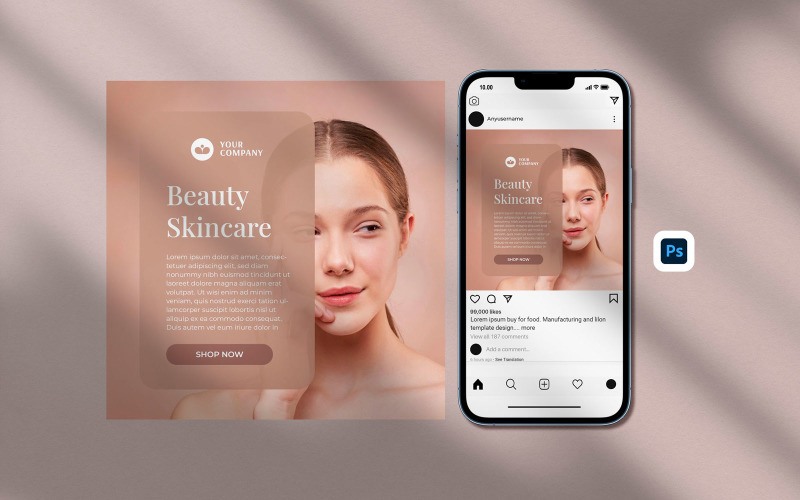 Beauty Skincare Instagram-Beitrag