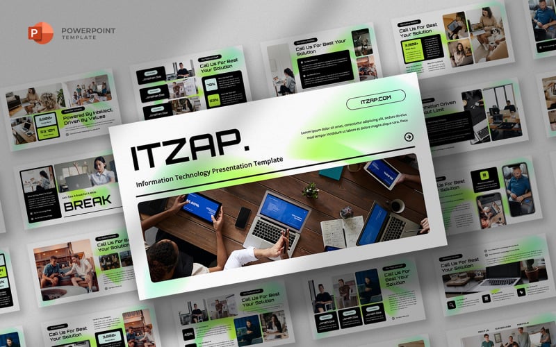 Itzap - Modèle Powerpoint de technologie de l'information