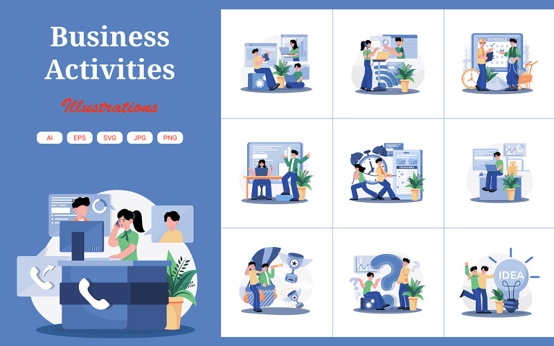 M681_Paquete de ilustraciones de actividades empresariales 1