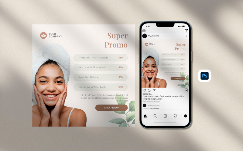 SPA Treatments Price List Beauty Care Instagram Post