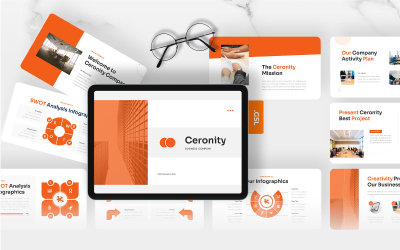 Ceronity - Шаблон бизнес-презентаций Google