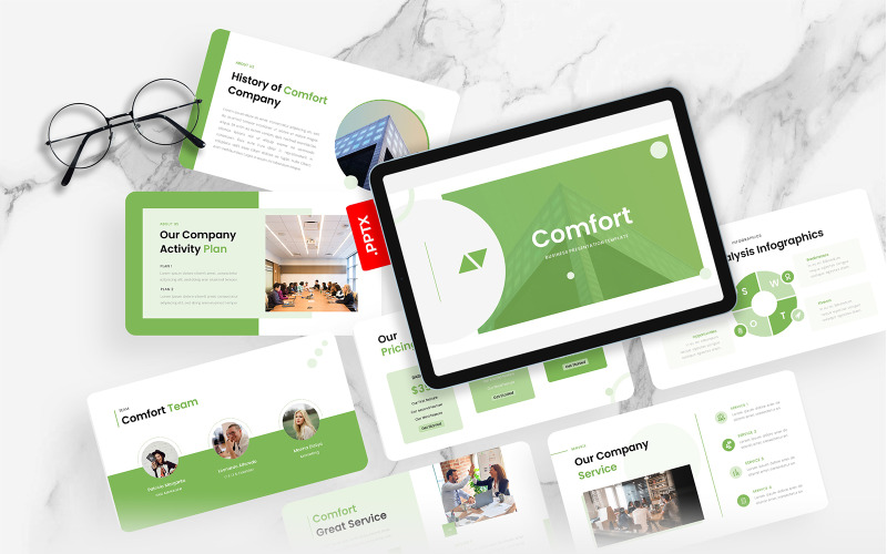 Conforto – Modelo de PowerPoint de Negócios