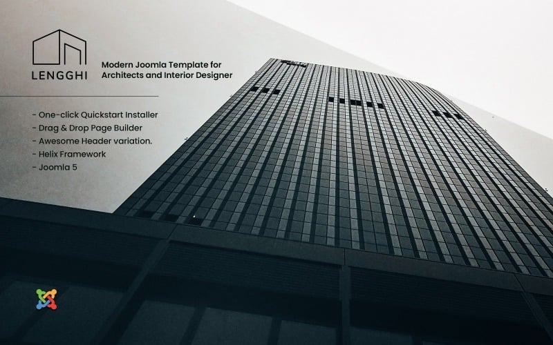 Lengghi - 适合建筑师和室内设计师的现代 Joomla 模板