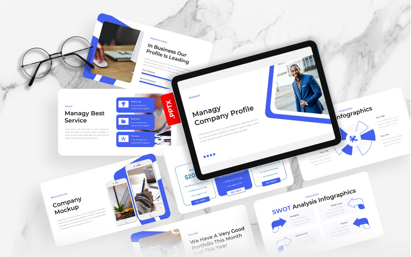 Managy - Şirket Profili PowerPoint Şablonu