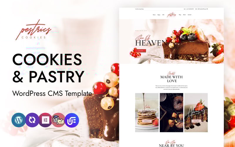 Pestics - Tema Elementor de WordPress para tienda de galletas y pastelería
