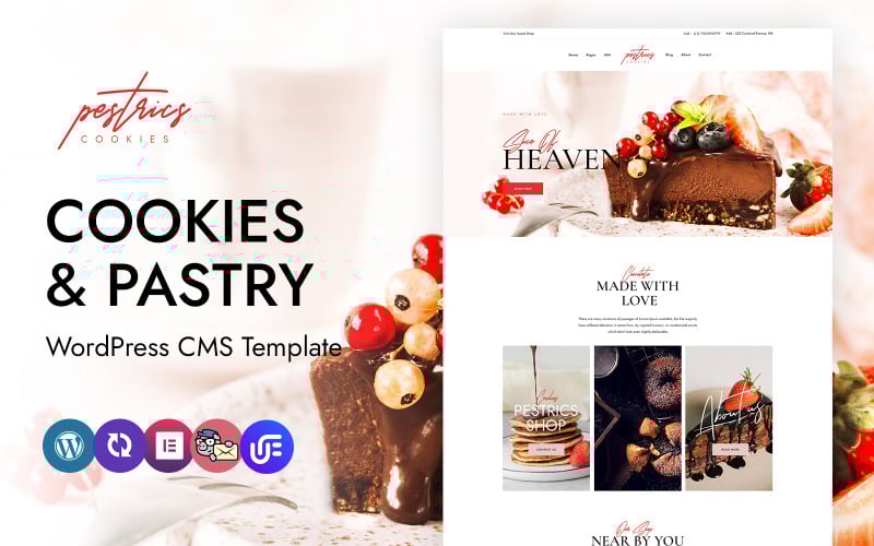 Pestrics - Tema WordPress Elementor per biscotti e pasticceria