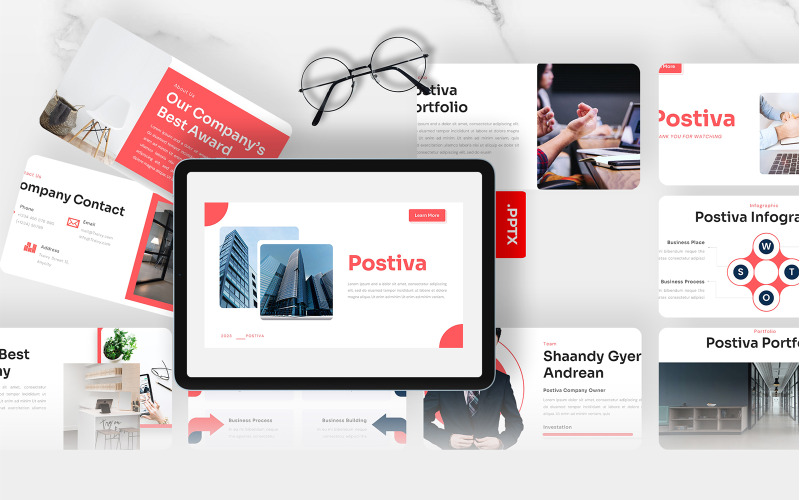 Postiva - Zakelijke PowerPoint-sjabloon