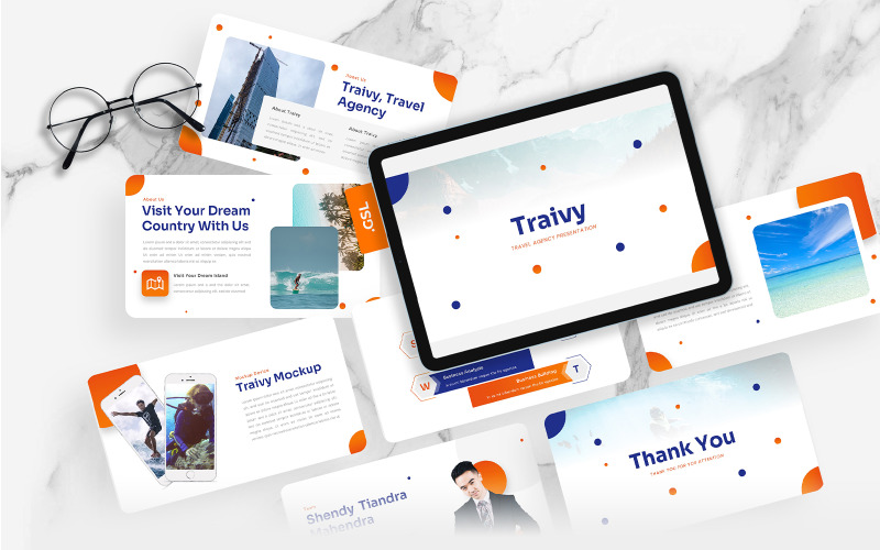 Traivy – 旅行社 Google 幻灯片模板