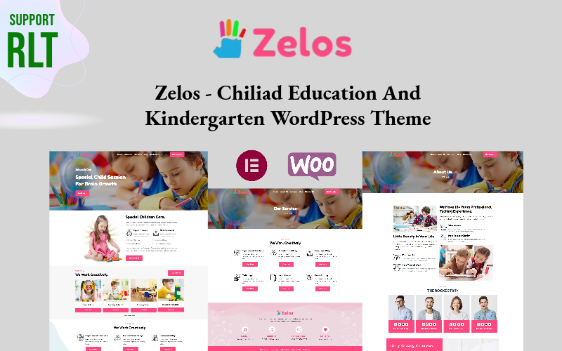 Zelos — тема WordPress для образования и детского сада Chiliad