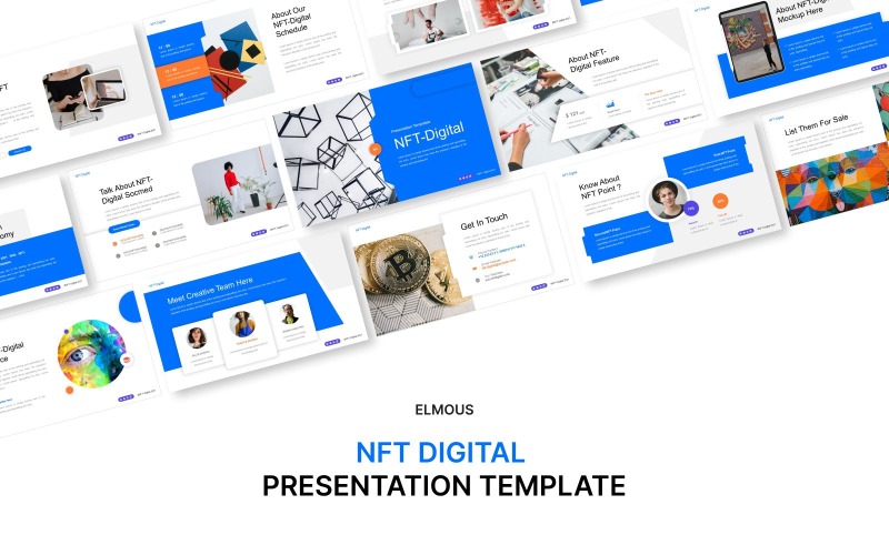 Apresentação Modelo de slide digital do Google NFT