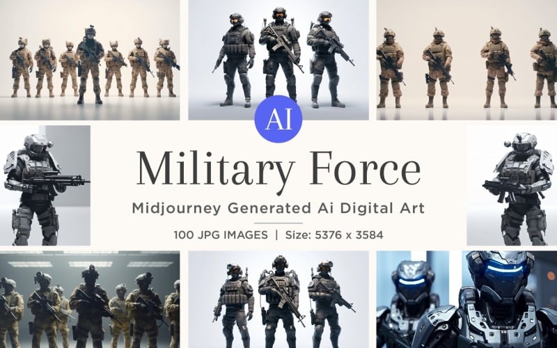 Heavy Armed Military Force 100 Set V-1