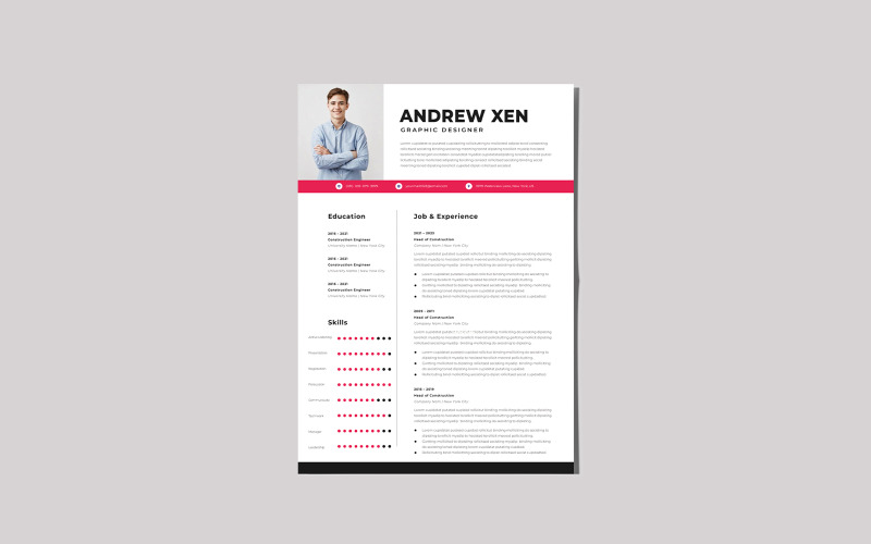 Andrew Xen 求职信和简历模板