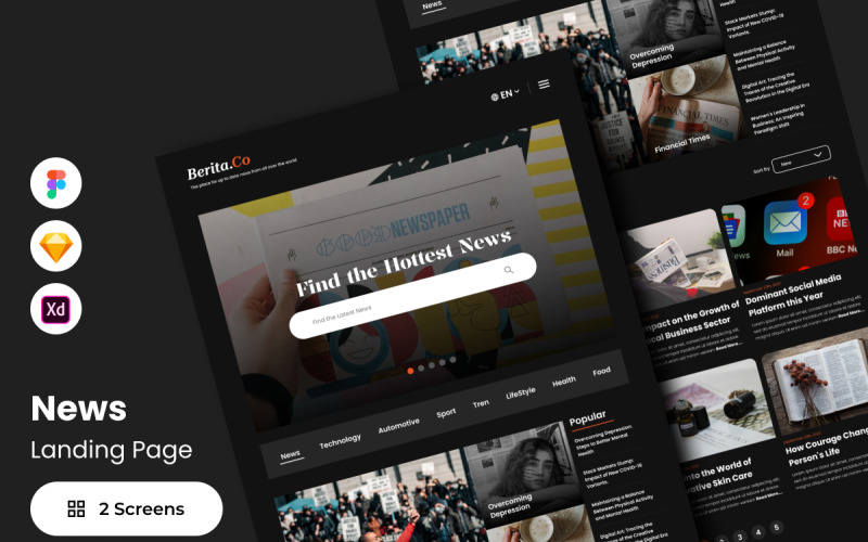 Berita.Co - Цільова сторінка новин