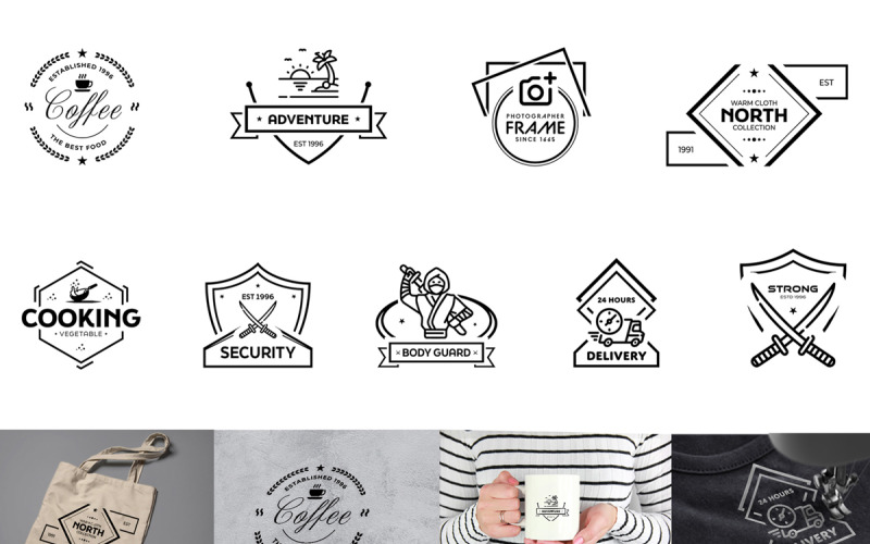 Creative Badges Logo Layout