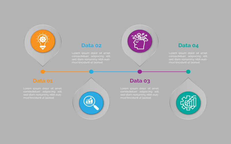 Glanzende cirkel stijl vector infographic element ontwerpsjabloon.