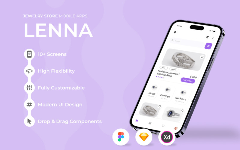 Lenna - aplicativo móvel de joalheria