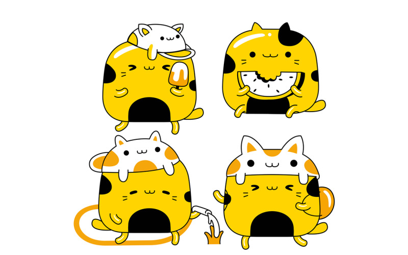 Pack de personnages de chat mignon #12