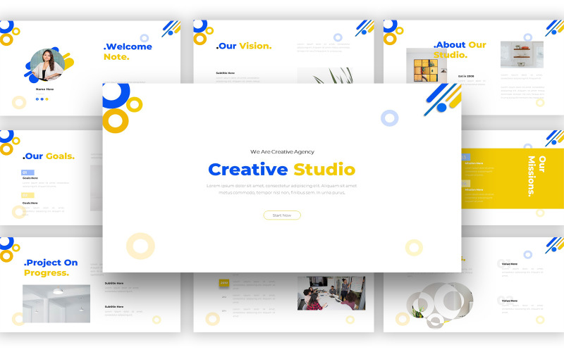 morine Creative Agency Google Slides-Vorlage