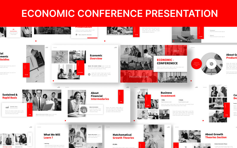 Ekonomik Konferans Powerpoint Şablonu Sunumu