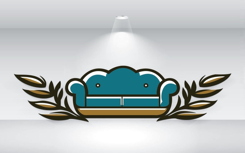 Formato vectorial de plantilla de logotipo de muebles