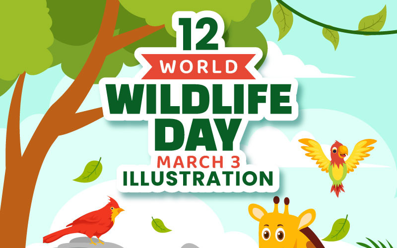 12 World Wildlife Day Illustration