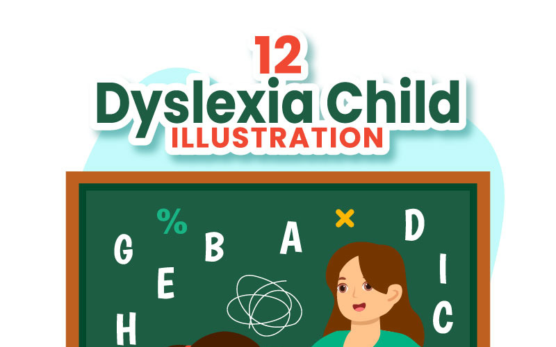 12 Illustration des enfants dyslexiques