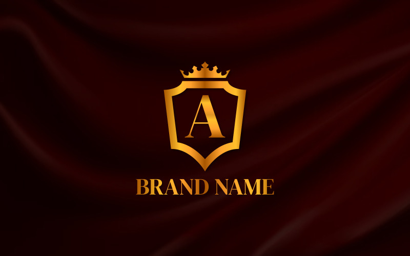Logo con lettera di lusso, design dell'identità del marchio di lusso