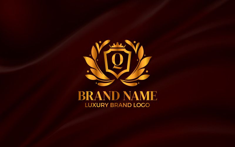 Luxe letterlogo, luxe merkidentiteitsontwerp V2