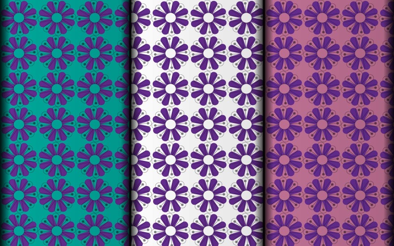 Sömlös geometrisk blommig vektor eps minimal designmall